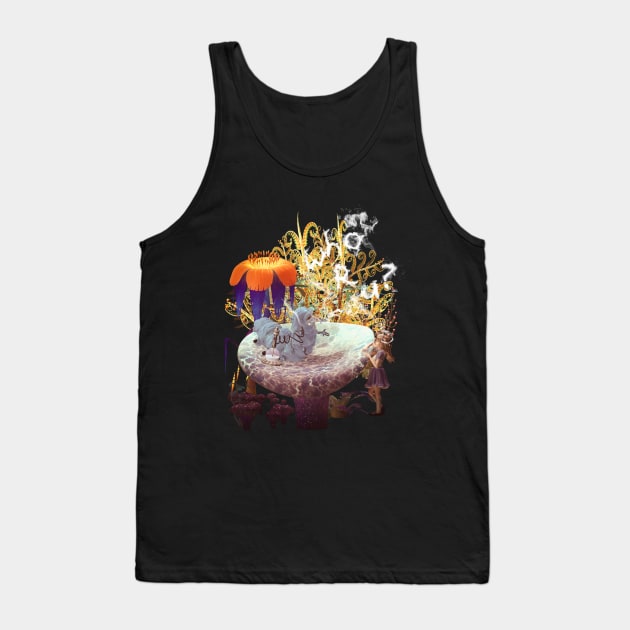 Alice N The Hookah Smoking Caterpillar Tank Top by 2HivelysArt